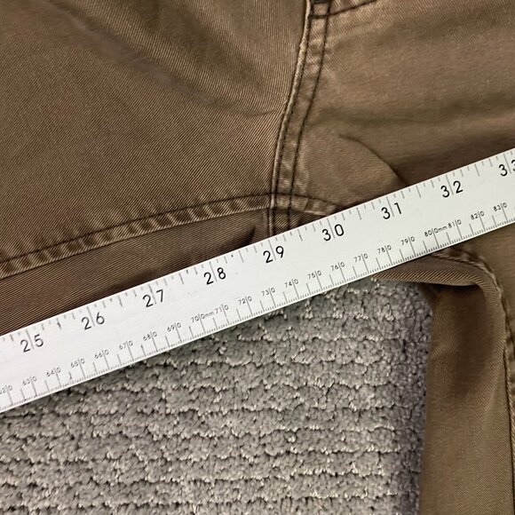 Vintage Old Navy Loose Cargo Pants Men's 31 x 30 Fits 32 x 29 Brown Baggy - Picture 12 of 12